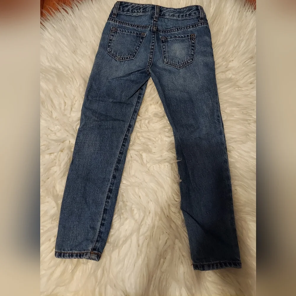 GAP Denim Regular Girlfriend Ripped Distressed Jeans Girls Size 5 Denim